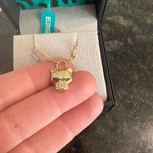 Effy Gold Panther Pendant Necklace